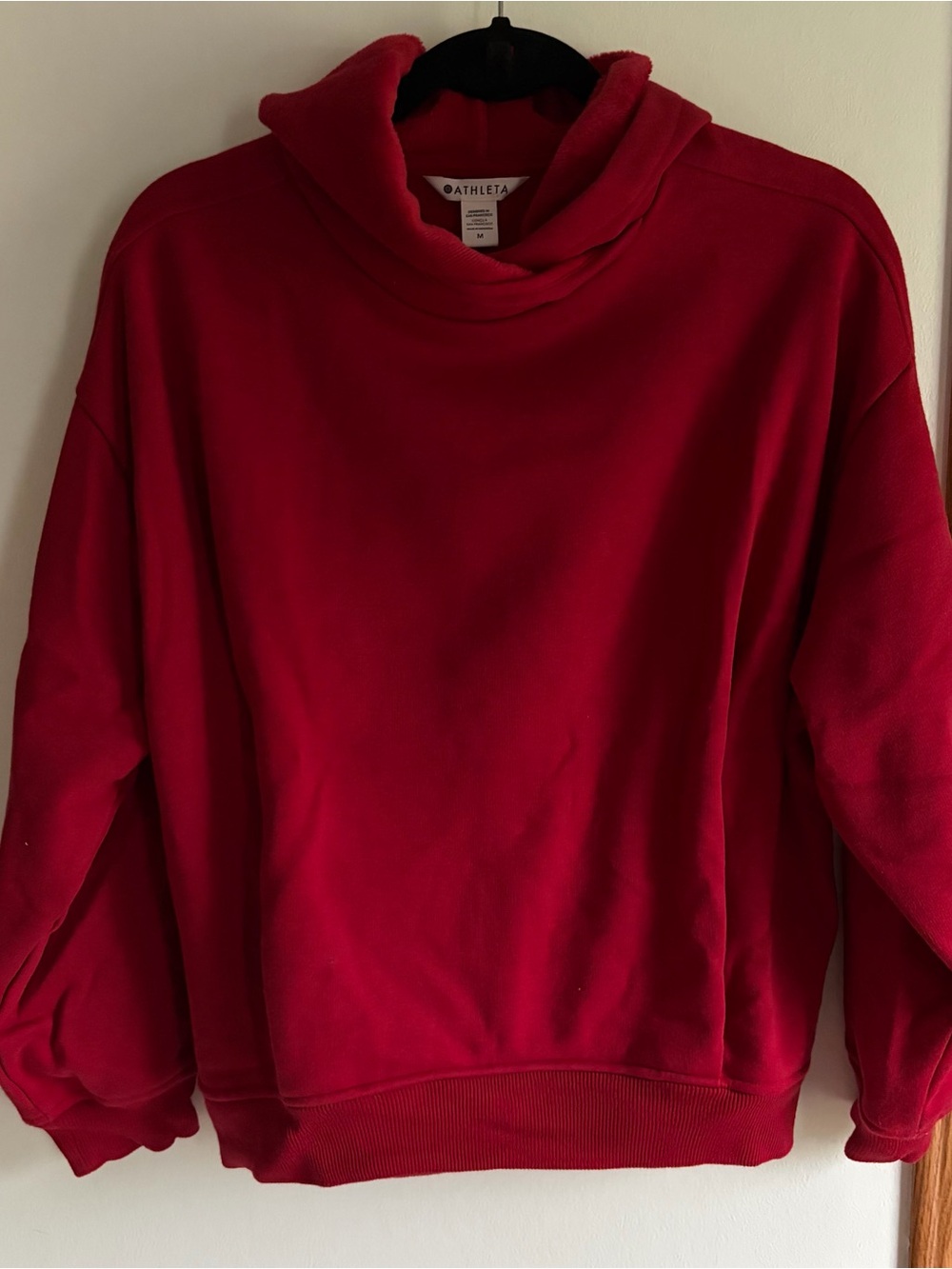 Athleta Red Cowl Neck Pullover Sweater